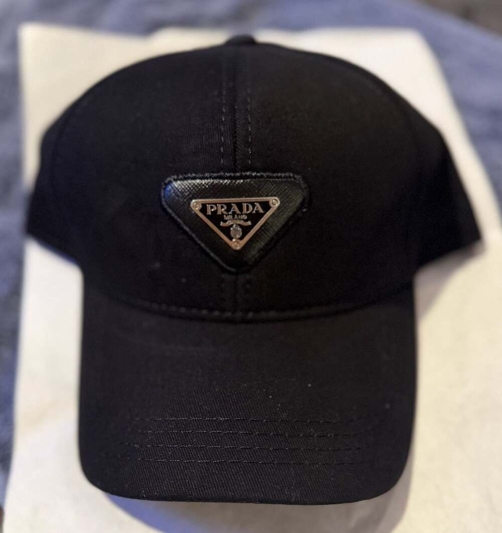 Prada Baseball Cap Black Triangle Logo
